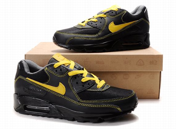New Men\'S Nike Air Max Black/ Yellow